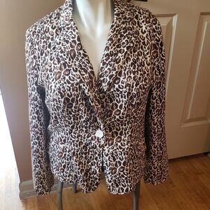 🌼Ladies animal print jacket​